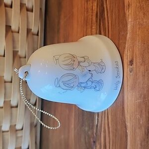 Vintage 1985 Enesco Precious Moments 'Holy Smokes' Boy Girl Angel SJ Butcher EUC